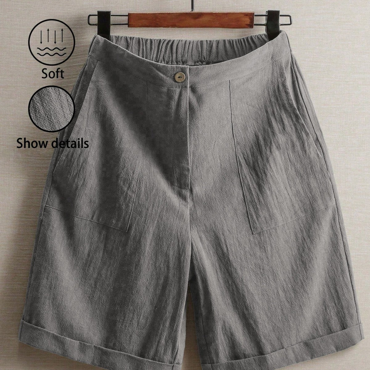 Casual American-style Capri Pants With A Wide Leg