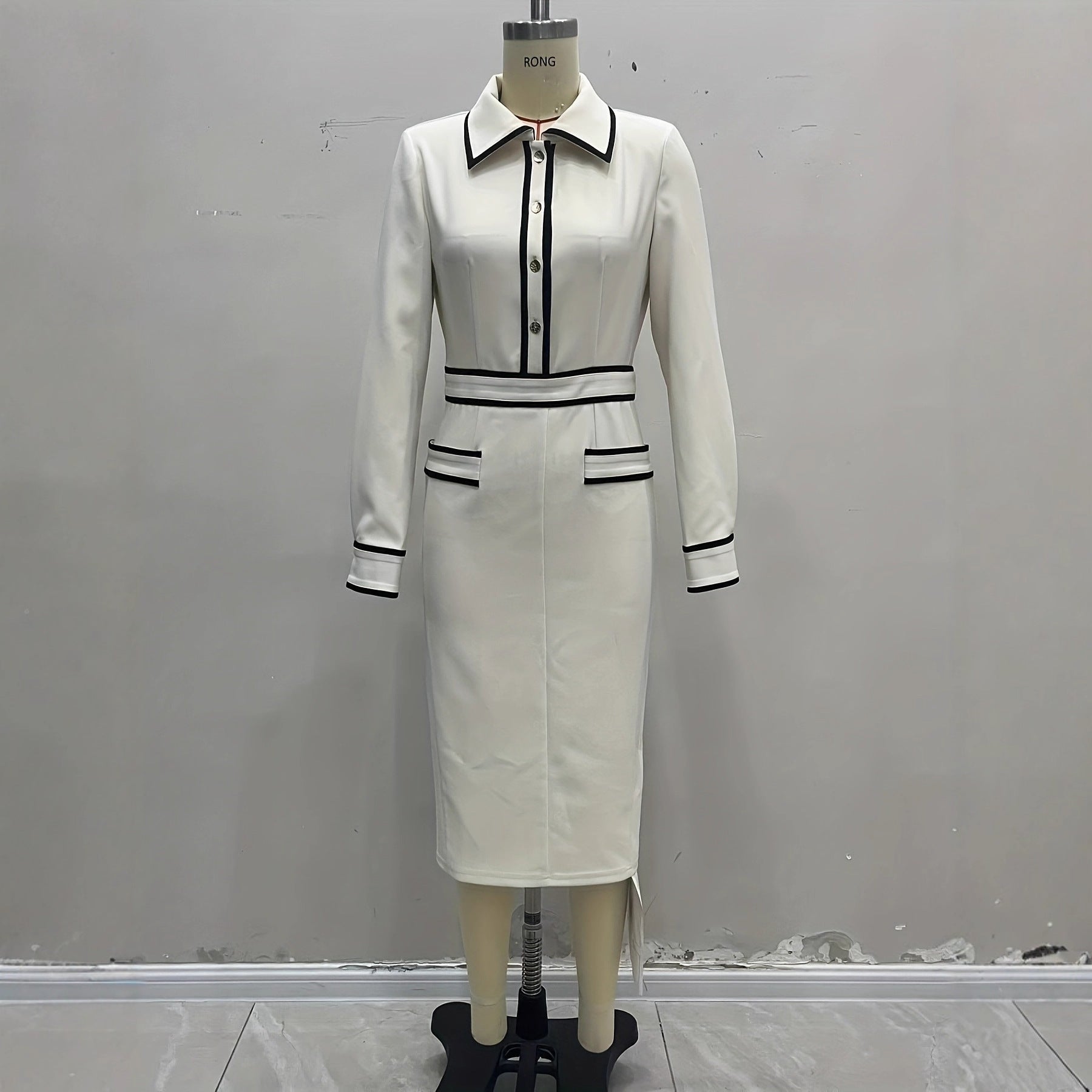 European And American French-inspired Chic Autumnal Long Shirt Dress For The Fashion-forward