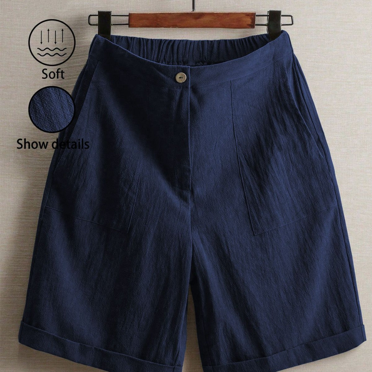 Casual American-style Capri Pants With A Wide Leg