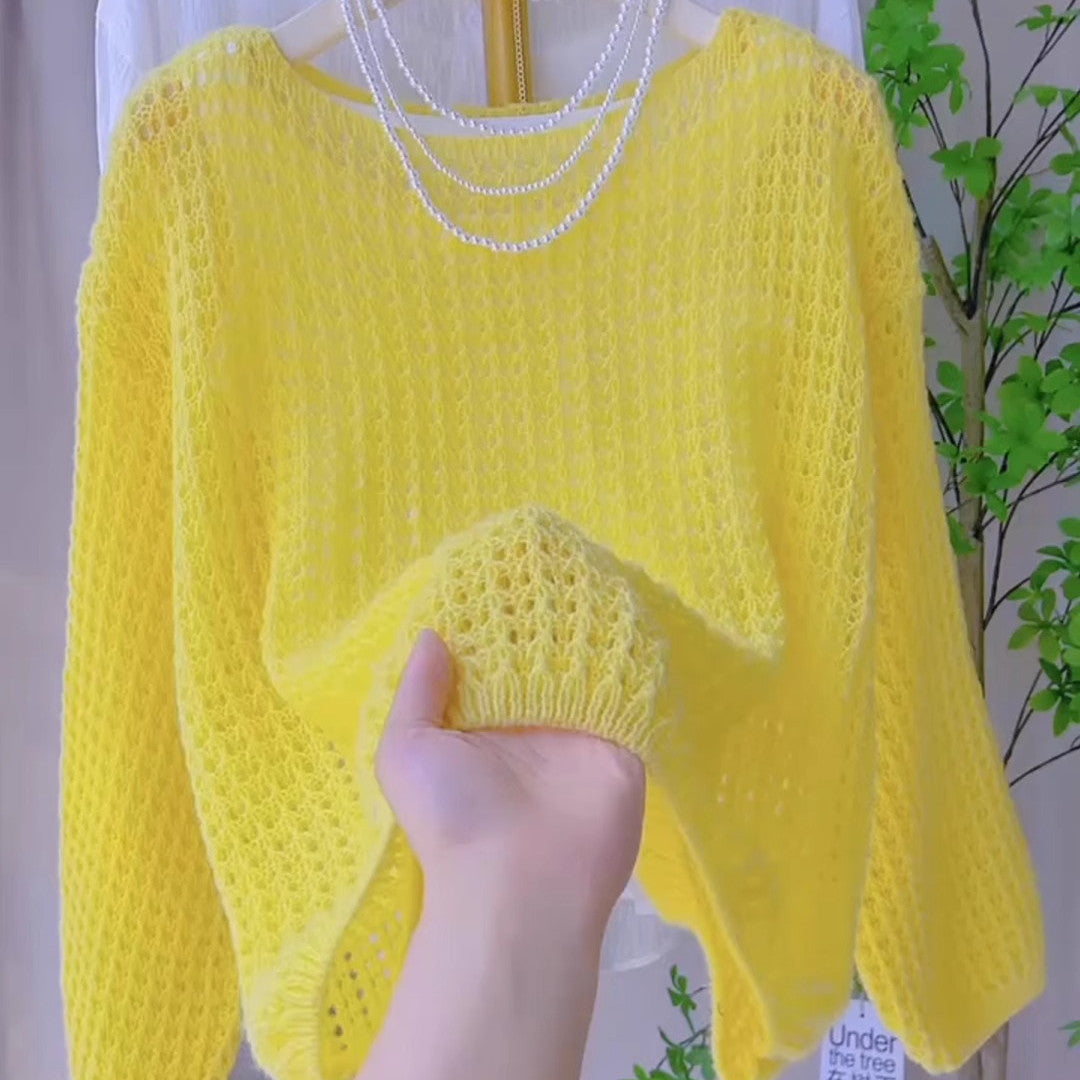 Off-the-shoulder Long-sleeved Lightweight Shawl