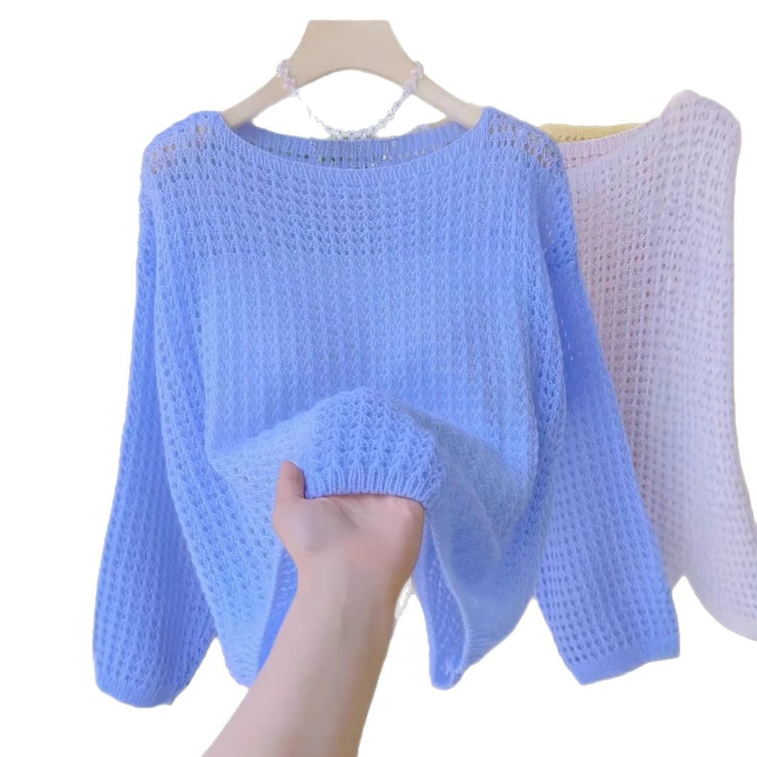 Off-the-shoulder Long-sleeved Lightweight Shawl