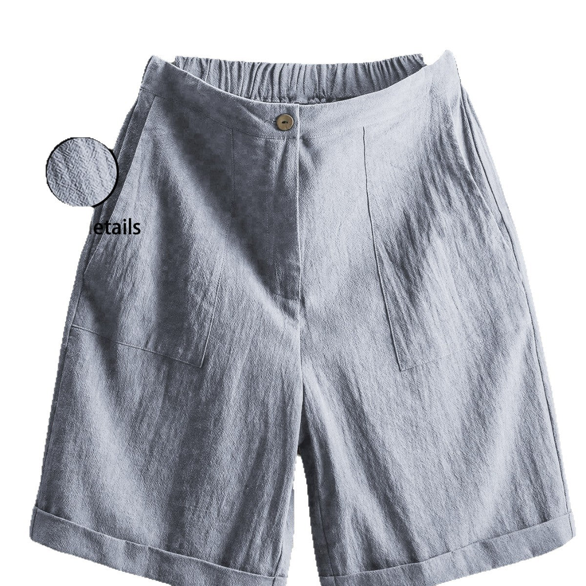 Casual American-style Capri Pants With A Wide Leg