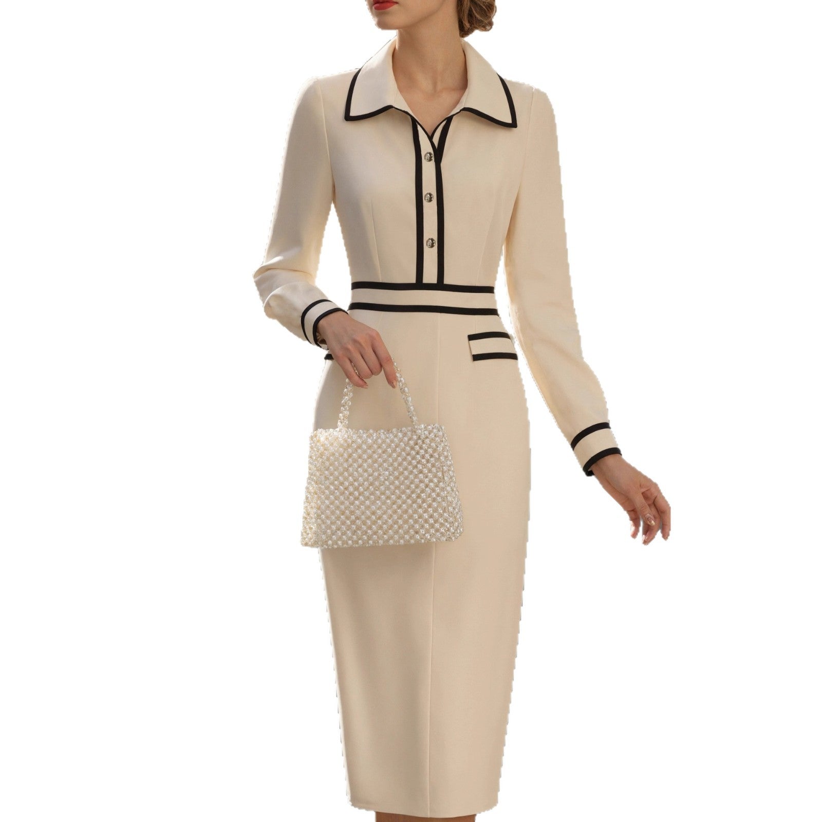 European And American French-inspired Chic Autumnal Long Shirt Dress For The Fashion-forward