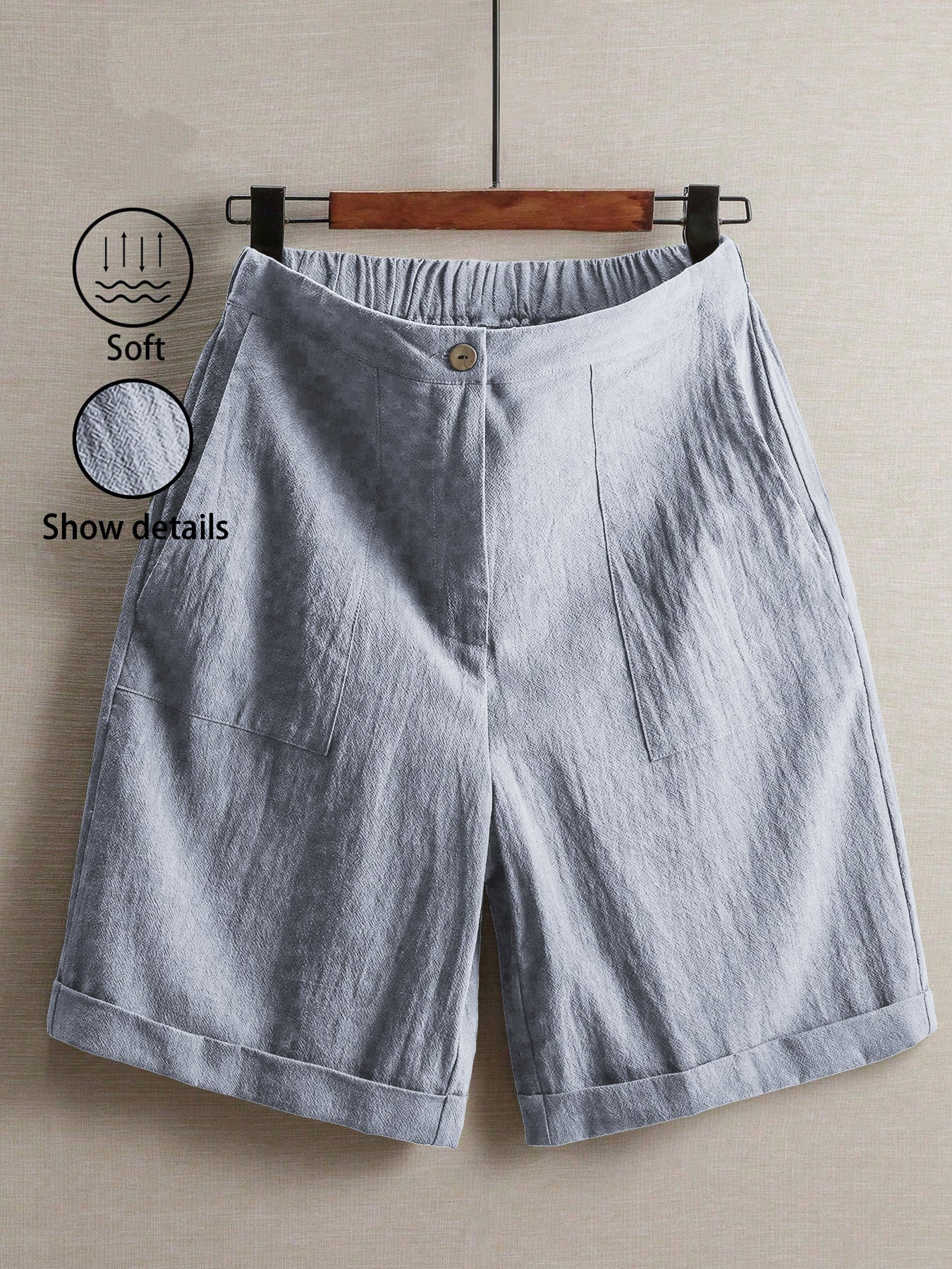 Casual American-style Capri Pants With A Wide Leg