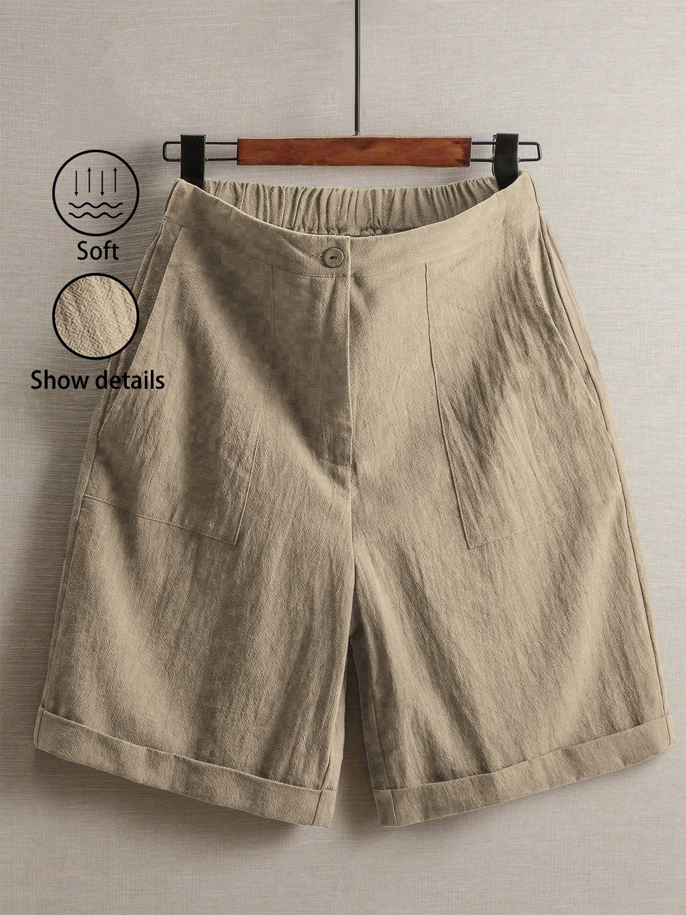 Casual American-style Capri Pants With A Wide Leg