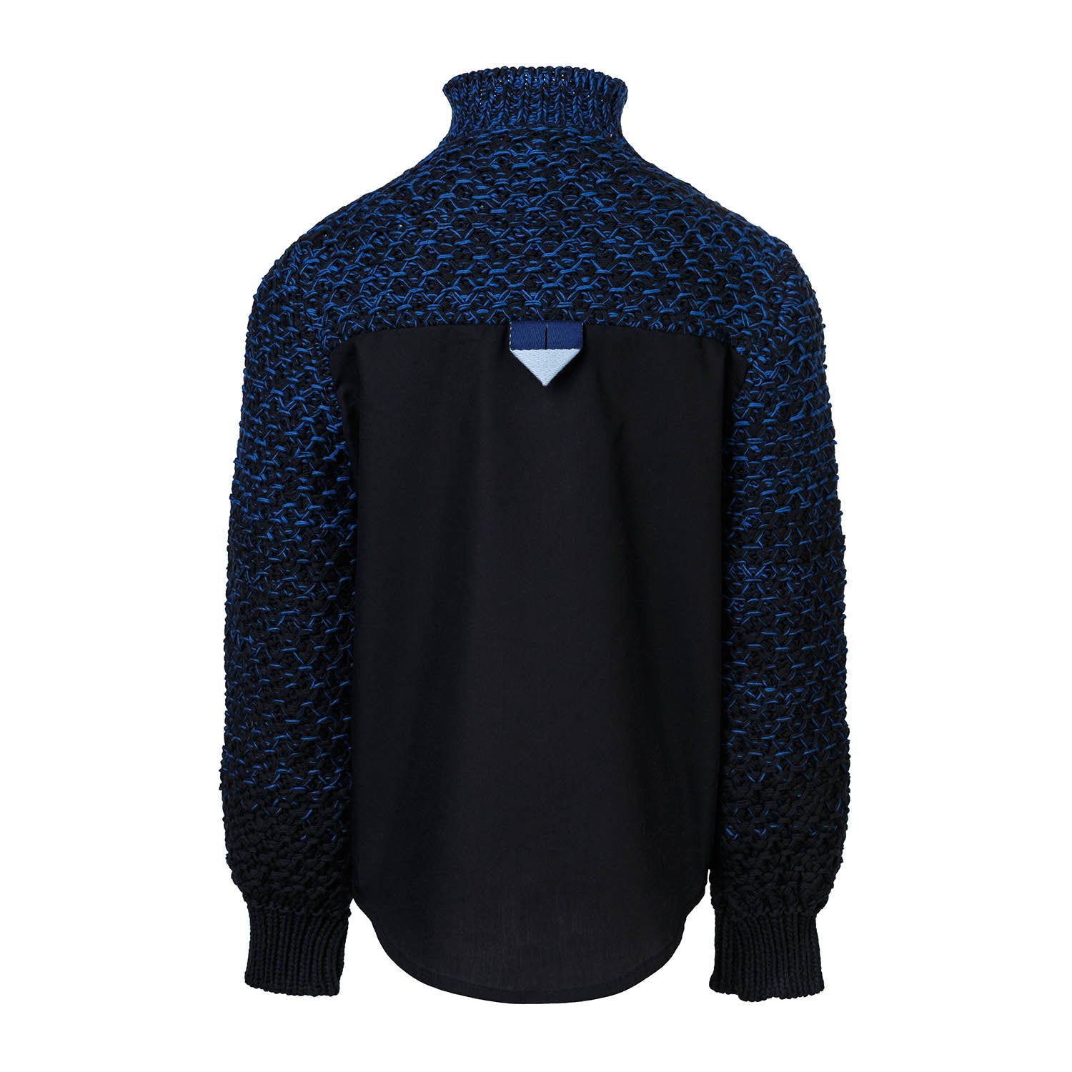 Black Shirt with Knitwear - Organic Cotton-3