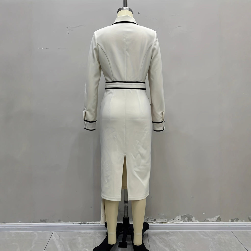 European And American French-inspired Chic Autumnal Long Shirt Dress For The Fashion-forward