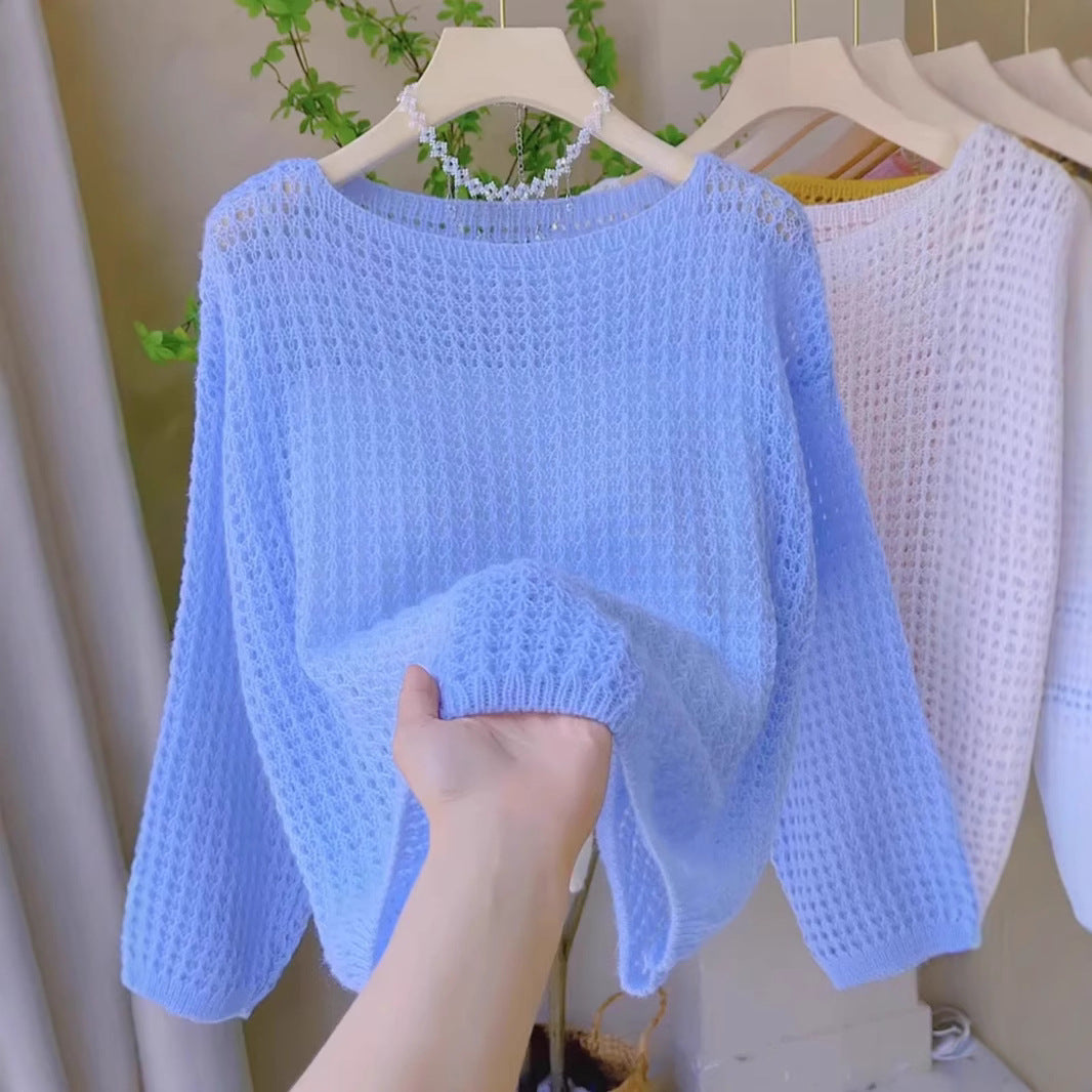 Off-the-shoulder Long-sleeved Lightweight Shawl